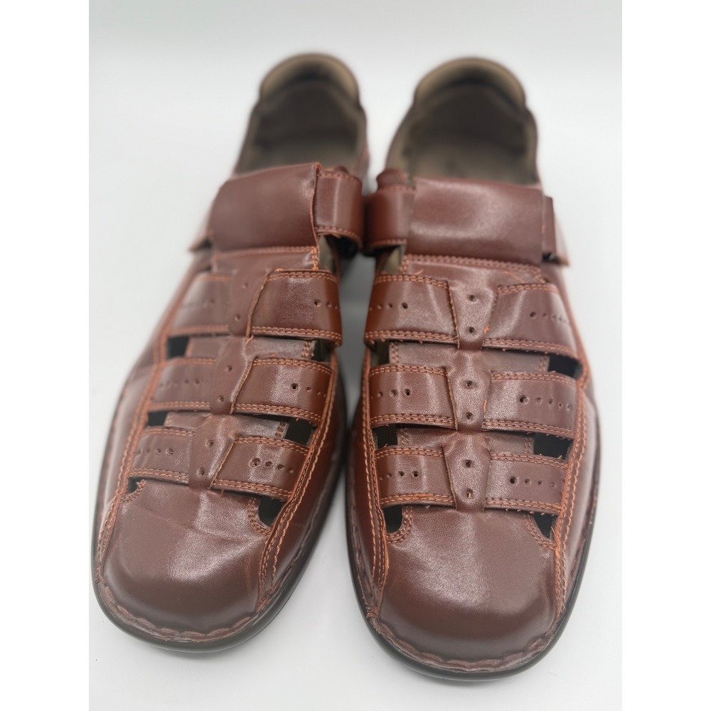 Stacy Adams Fisherman Sandals Leather Comfort Casual Brown Mens Size 11M